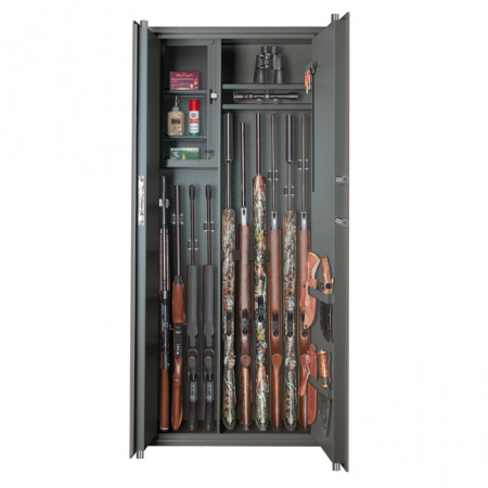 Оружейный сейф GunSafe Леопард-14 EL Серый